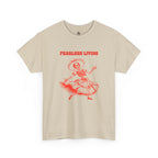 Fearless Living Unisex Loose Fit Skull Dancer T-Shirt Sand